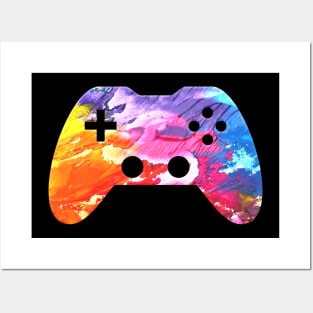 Abstract Splatter Paint - Gaming Gamer Abstract - Gamepad Controller - Video Game Lover - Graphic Background Posters and Art